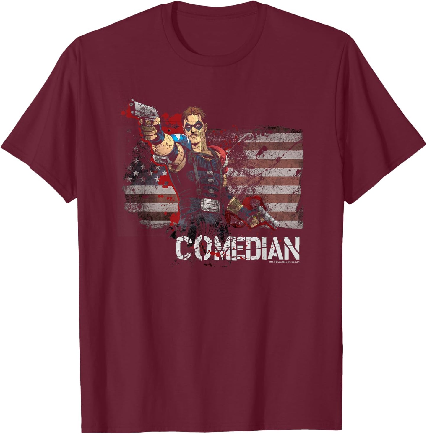 Watchmen Comedian T-Shirt - T-Shirt | Maroon
