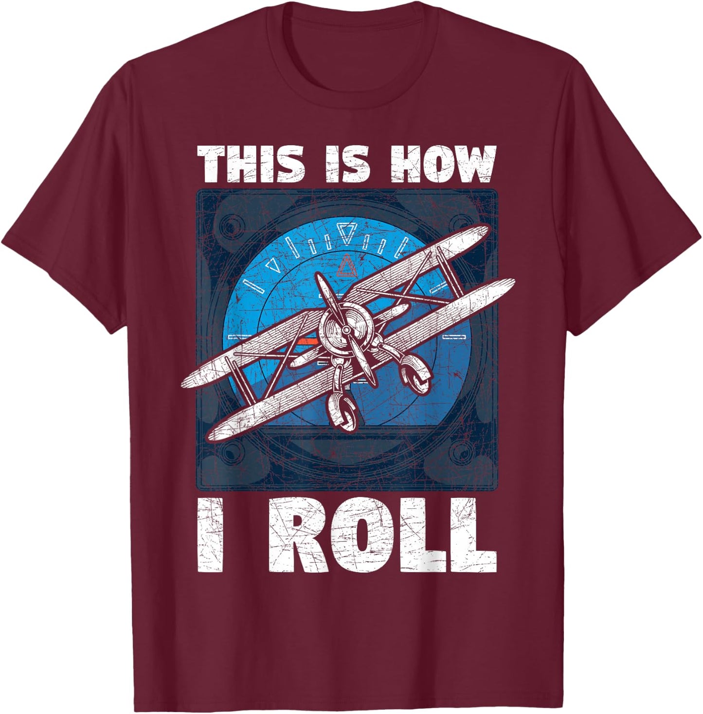 So bin ich nun mal Funny Aeroplane Gift Pilot T-Shirt - T-Shirt | Maroon