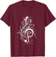 Treble Clef Keys - Piano Player Pianist Classical Music T-Shirt - T-Shirt | Maroon
