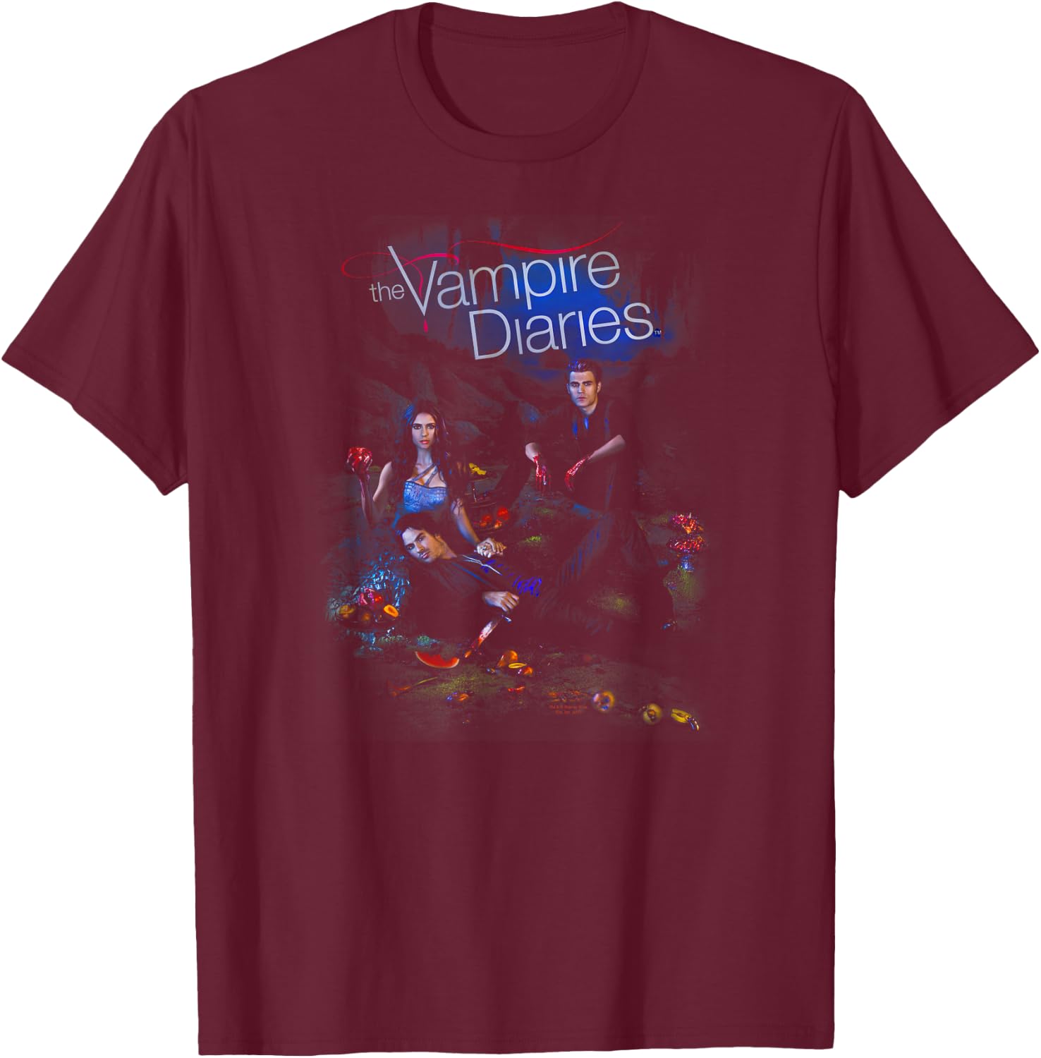 Vampire Diaries Tempted T-Shirt - T-Shirt | Maroon