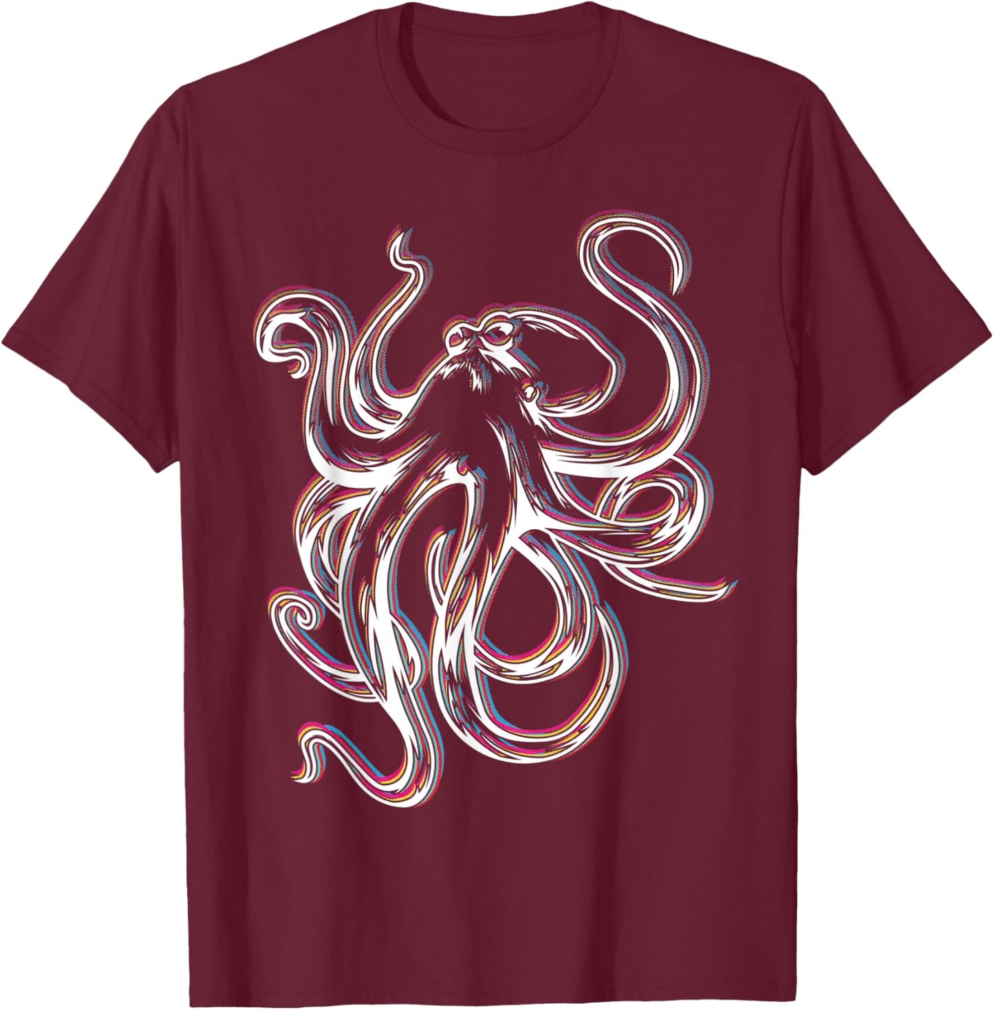 Rave Octopus Funny EDM Tako T-Shirt - T-Shirt | Maroon