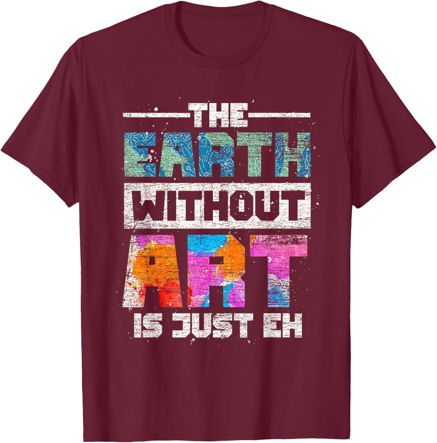 Drawing Painting Art Artist Painter Gift -Youth Black Small Artistic Modern Painting Themed T-Shirt - T-Shirt | Maroon