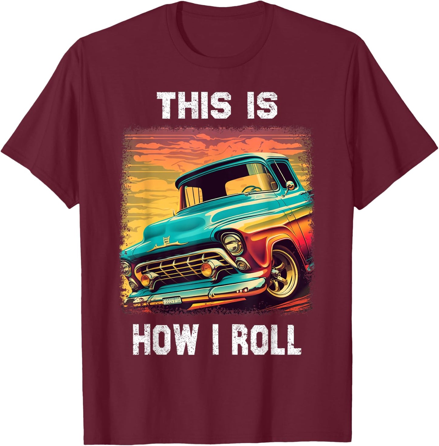 Vintage Classic Old Pickup Truck for Pickup Trucks Lovers T-Shirt - T-Shirt | Maroon