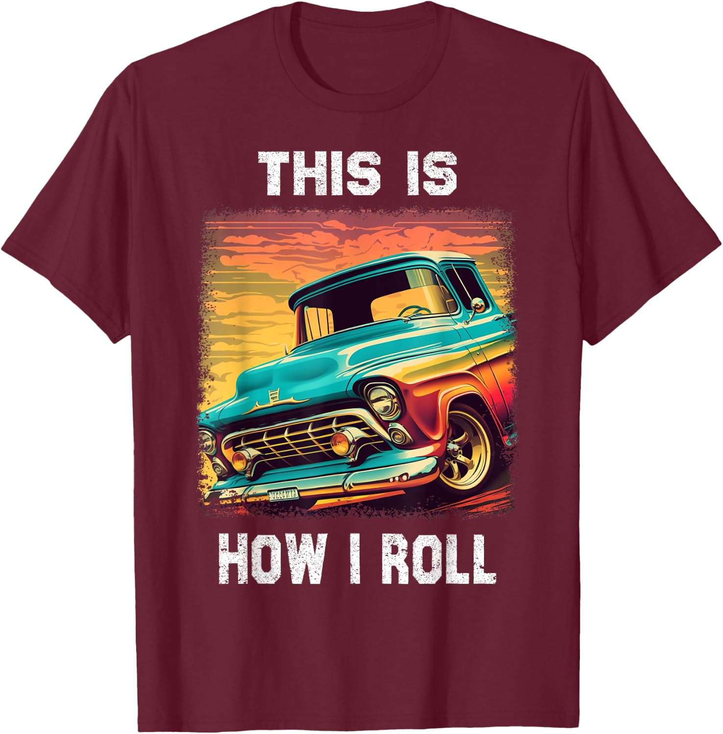Vintage Classic Old Pickup Truck for Pickup Trucks Lovers T-Shirt - T-Shirt | Maroon
