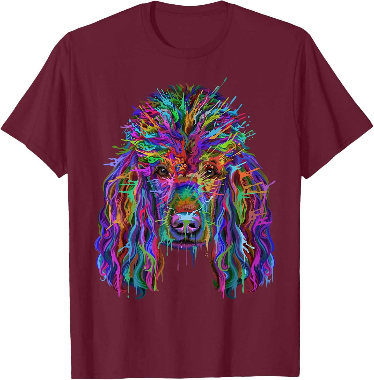 Poodle Splash Gifts for Dog Lovers T-Shirt - T-Shirt | Maroon