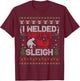Funny I Welded Santa’s Sleigh Gift Ugly Welder Christmas T-Shirt - T-Shirt | Maroon