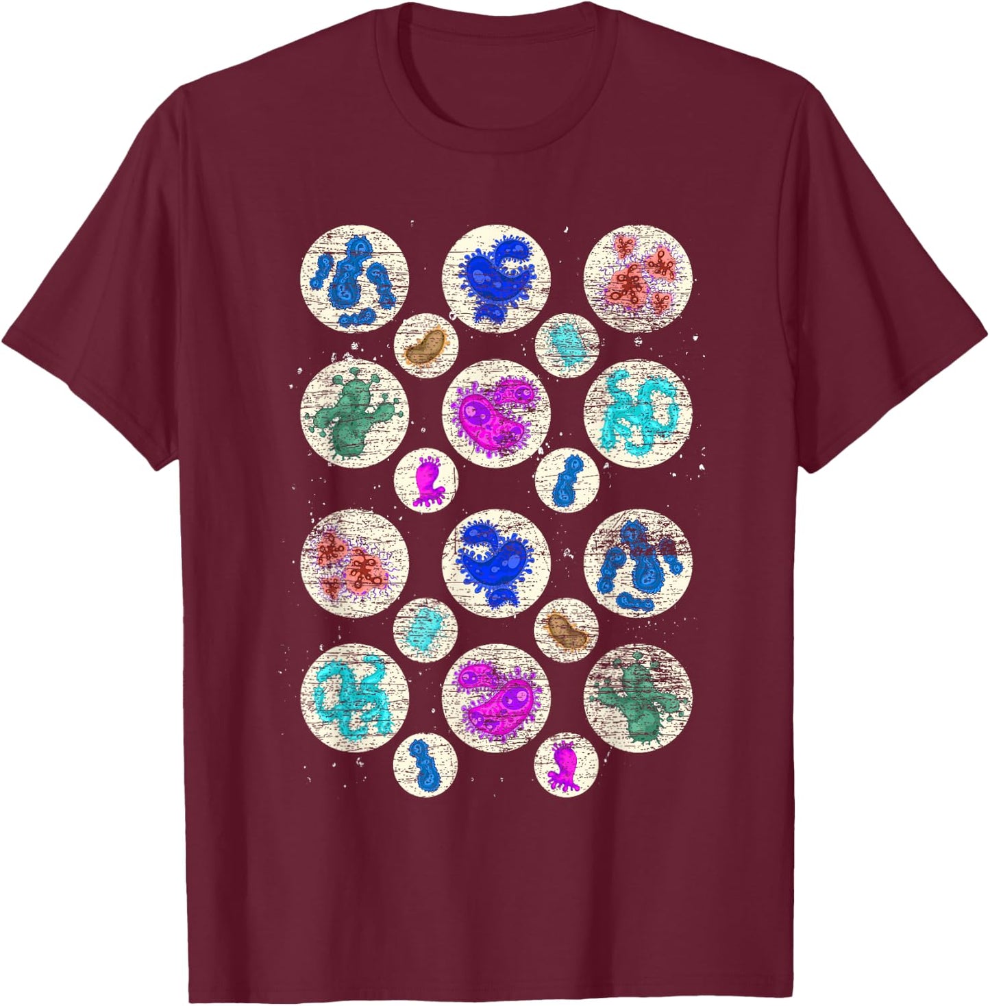 Bacteria Biology Laboratory Microbiologist Science Bacteria T-Shirt - T-Shirt | Maroon