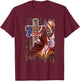 Cross Christian Jesus Eagle Flag American T-Shirt - T-Shirt | Maroon