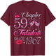 Chapter 59 Fabulous Since 1967 59Th Birthday Gift T-Shirt - T-Shirt | Maroon