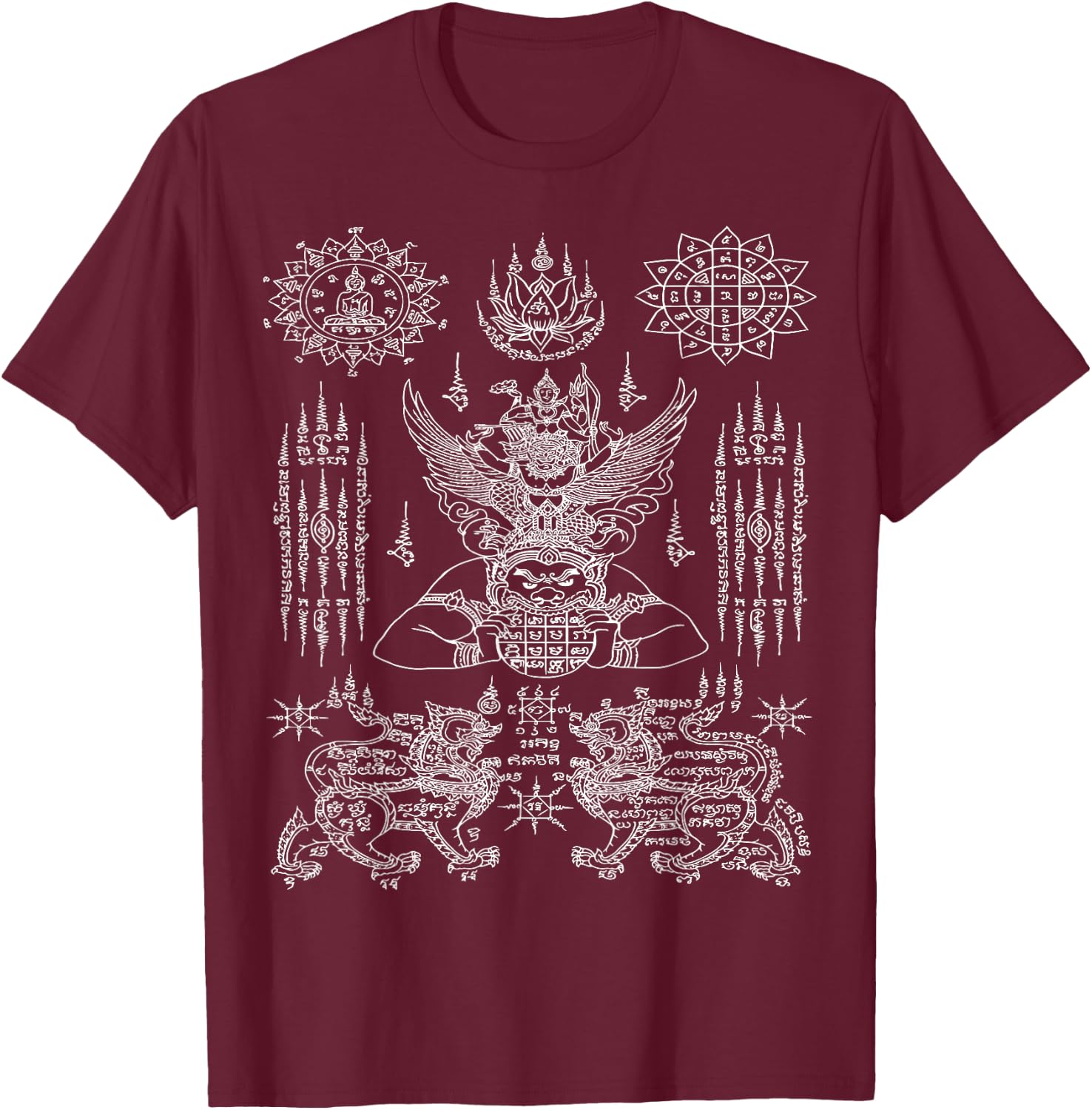 Thailand tattoo magical sak yant thai tattoos Thailand gift T-Shirt - T-Shirt | Maroon