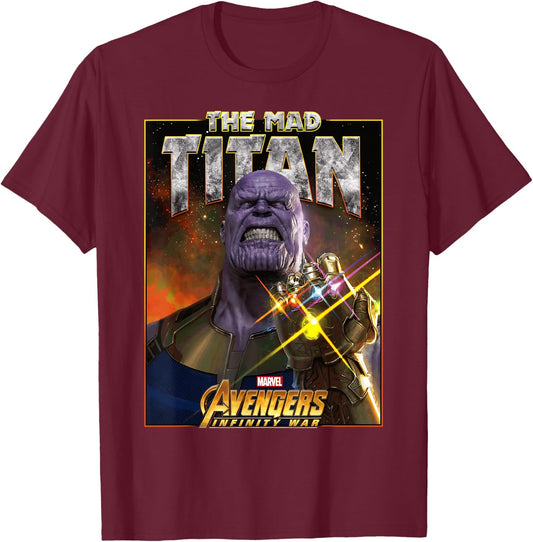 Marvel Infinity War Thanos Mad Titan Bling Graphic T-Shirt - T-Shirt | Maroon