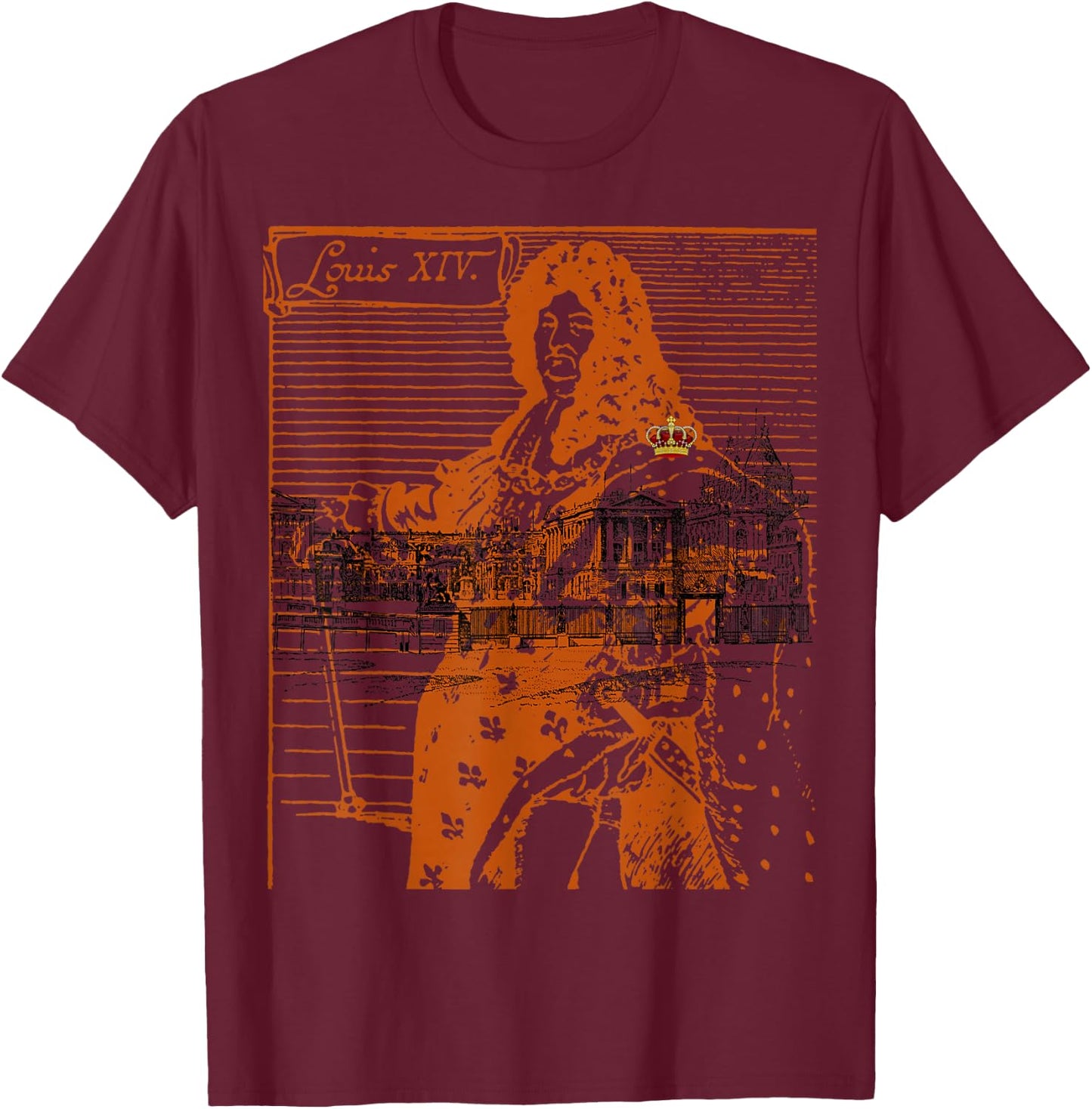 Louis XIV 14 1 T-Shirt - T-Shirt | Maroon