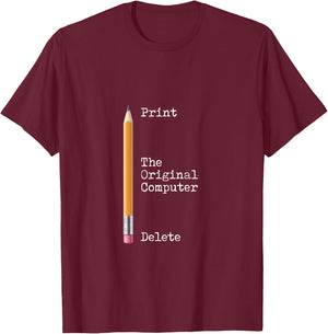 Funny Geek & Funny Nerd Tech Shirts - The Original Computer T-Shirt - T-Shirt | Maroon