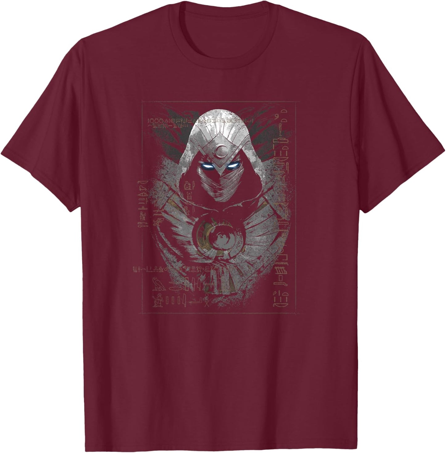 Marvel Moon Knight Ancient Glyphs Small T-Shirt - T-Shirt | Maroon
