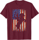 US Flag Indigenous Indian Horse Rider Native American T-Shirt - T-Shirt | Maroon
