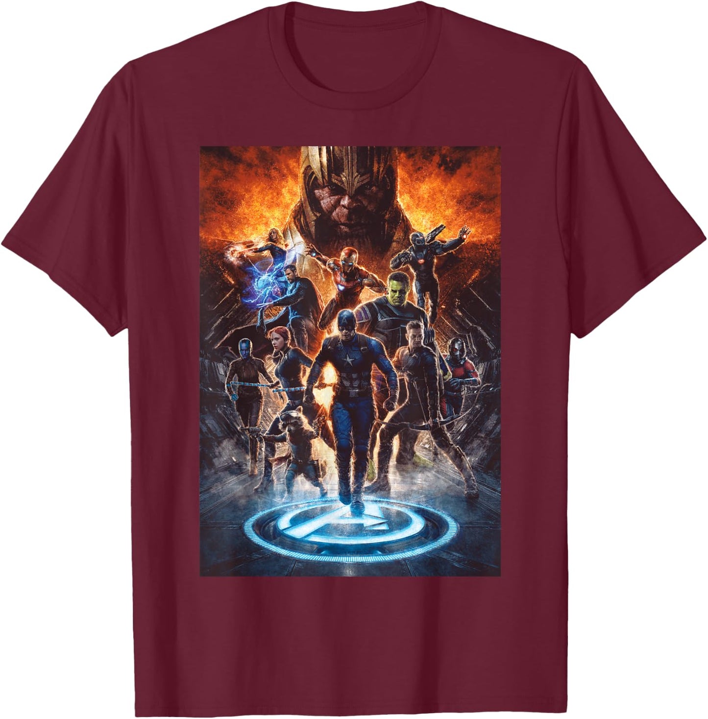 Marvel Avengers: Endgame Earth's Mightiest Heroes Short Sleeve T-Shirt - T-Shirt | Maroon