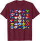 Caribbean Islands Tropical Weathered Flags Travel Souvenir T-Shirt - T-Shirt | Maroon