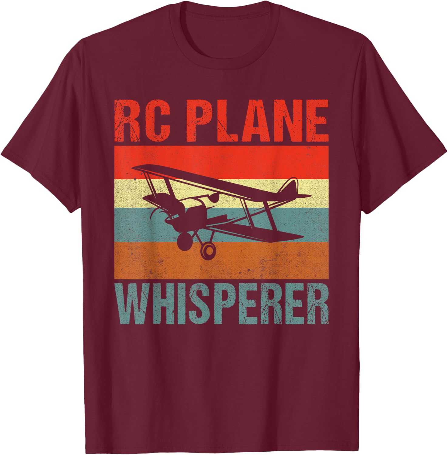 RC Plane Whisperer Flying RC Plane T-Shirt - T-Shirt | Maroon