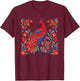Firebird - Cute Floral Vintage Ukrainian Vyshyvanka Style T-Shirt - T-Shirt | Maroon