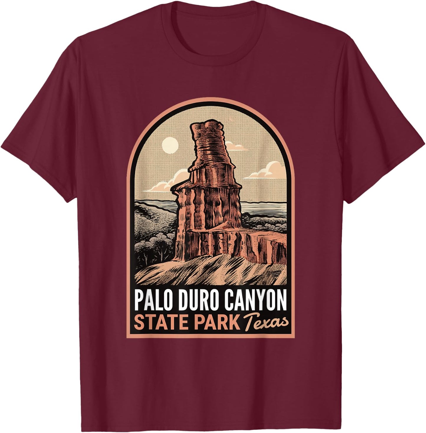 Palo Duro Canyon State Park Texas Vintage T-Shirt - T-Shirt | Maroon