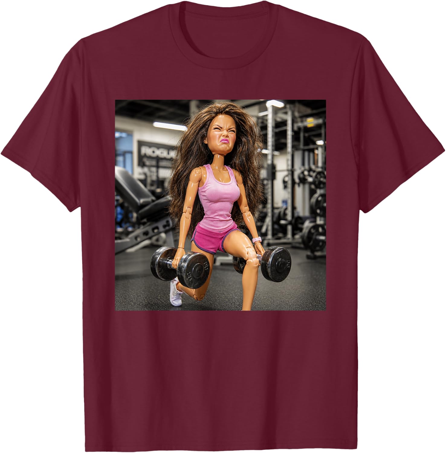 Disgusting Gym Girl Funny Workout Meme Humor Fitness Humor T-Shirt - T-Shirt | Maroon