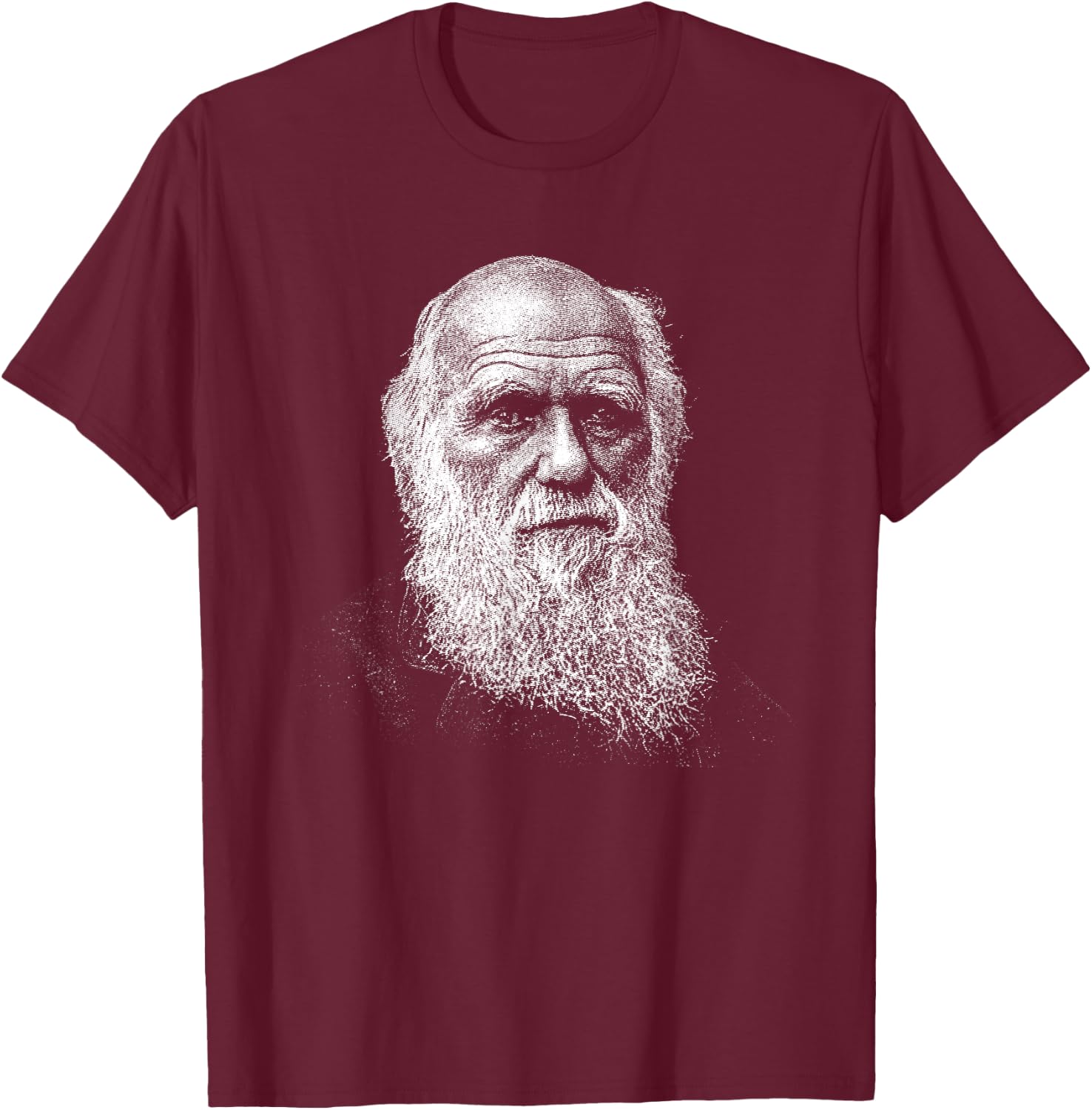 Charles Darwin portrait T-Shirt - T-Shirt | Maroon
