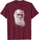 Charles Darwin portrait T-Shirt - T-Shirt | Maroon