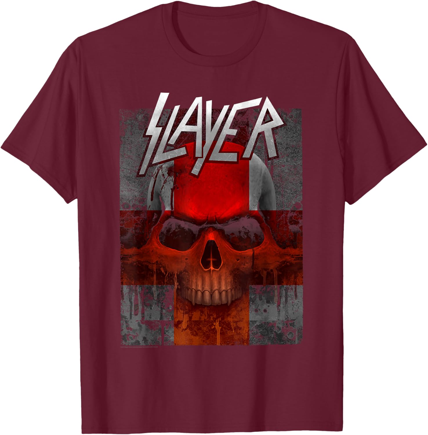 Slayer Bloody Flag T-Shirt - T-Shirt | Maroon