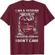 I Am A Veteran I Have A DD-214 Veterans Day Design on Back T-Shirt - T-Shirt | Maroon