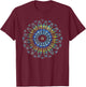 Strasbourg Cathedral France Mandala Stained Glass Window Art T-Shirt - T-Shirt | Maroon