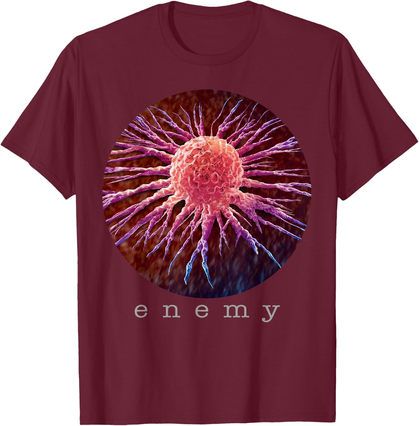 Cancer Cell Research Medical Oncology design T-Shirt - T-Shirt | Maroon