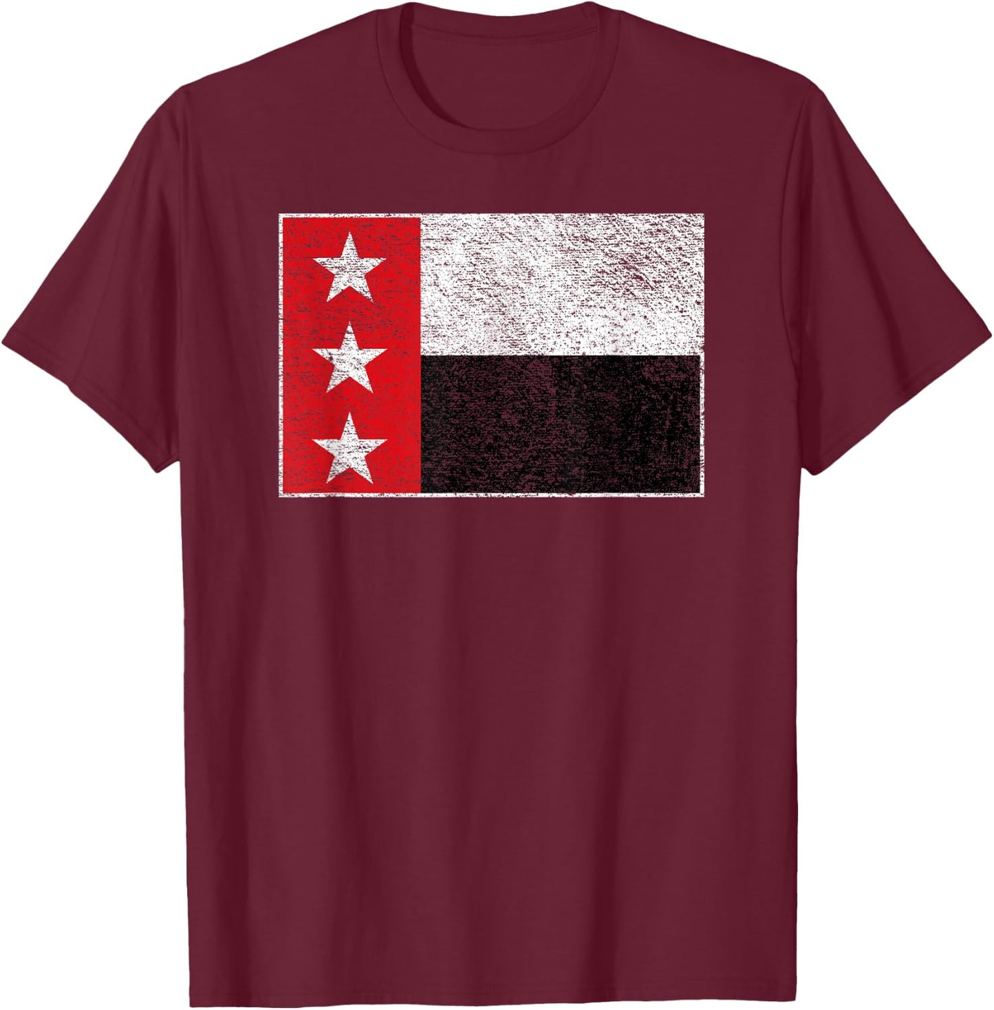 Laredo Texas Flag T-Shirt - T-Shirt | Maroon