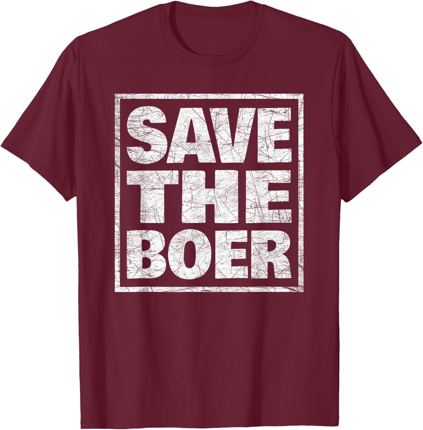 Boer Farmer Resilience South Africa Awareness Design T-Shirt - T-Shirt | Maroon