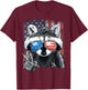 USA Patriotic Raccoon July 4th Boys Men Trash Panda T-Shirt - T-Shirt | Maroon