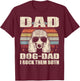 Standard Poodle Dad and Dog Dad I Rock Them Both Vintage T-Shirt - T-Shirt | Maroon