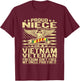 Freedom Isn't Free - Proud Niece Of A Vietnam Veteran Gift T-Shirt - T-Shirt | Maroon