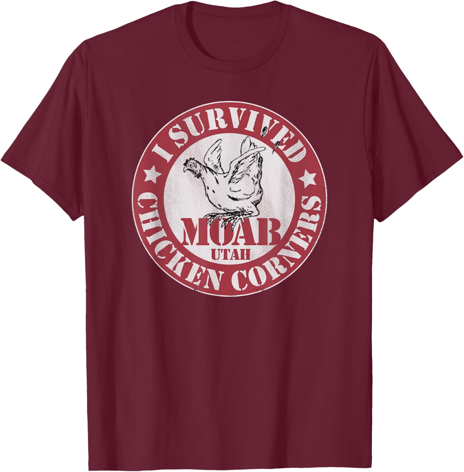 Chicken Corners Moab Utah Survivor OHV ATV Off Highway Trail T-Shirt - T-Shirt | Maroon