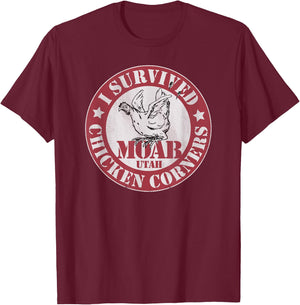 Chicken Corners Moab Utah Survivor OHV ATV Off Highway Trail T-Shirt - T-Shirt | Maroon