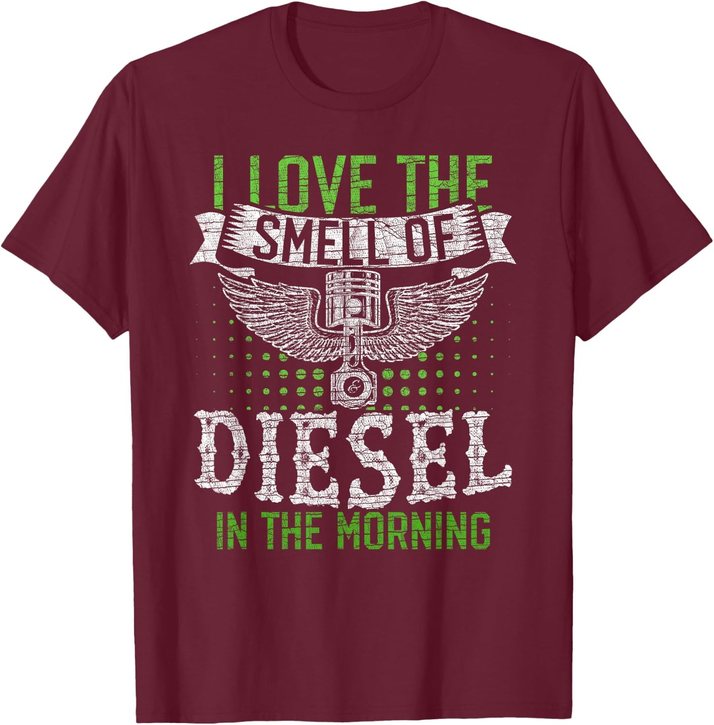 Diesel in The Morning for Truck Driver T-Shirt - T-Shirt | Maroon