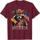 America Meme Raccoon Hot Dog 250 Years 1776 2026 4th of July T-Shirt - T-Shirt | Maroon