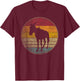 Donkey Mule Farm Western Vintage Retro Style 70s 80s 90s T-Shirt - T-Shirt | Maroon