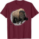 Bison Buffalo Beef Design Illustration Gift T-Shirt - T-Shirt | Maroon