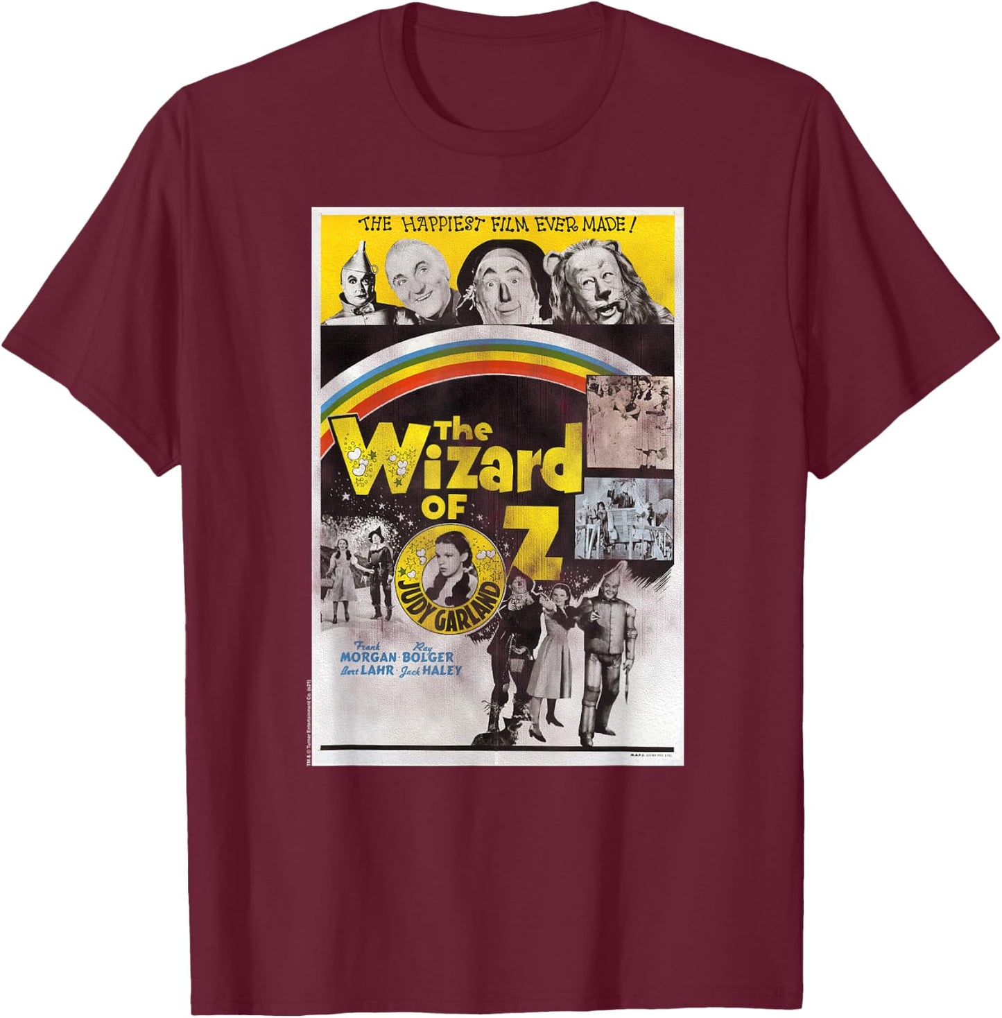 Wizard of Oz Vintage Movie Poster T-Shirt - T-Shirt | Maroon