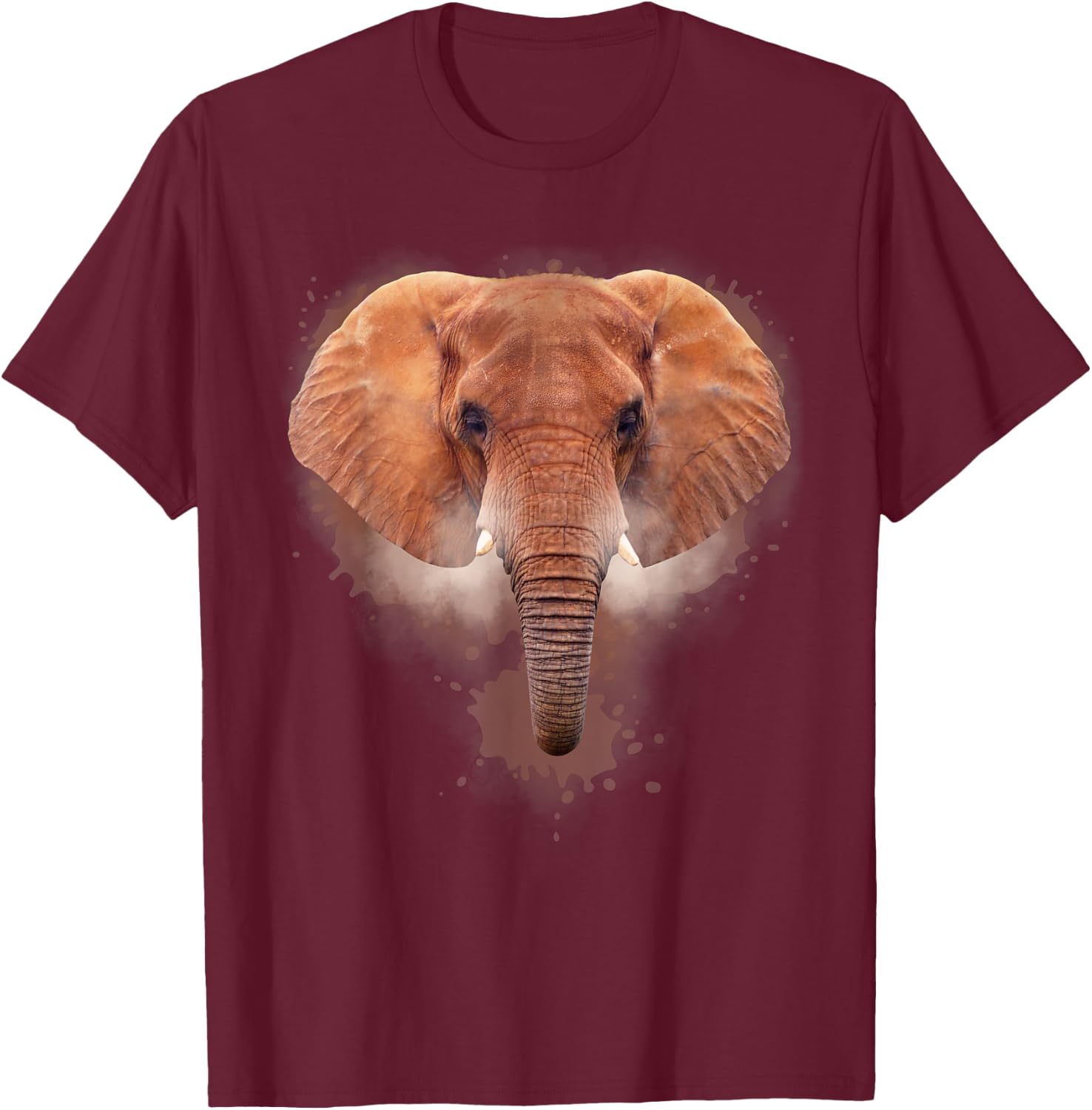 Elephant illustration T-Shirt - T-Shirt | Maroon