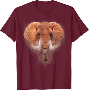 Elephant illustration T-Shirt - T-Shirt | Maroon