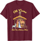 Let us Adore Him - Christmas Advent Nativity Scene North T-Shirt - T-Shirt | Maroon