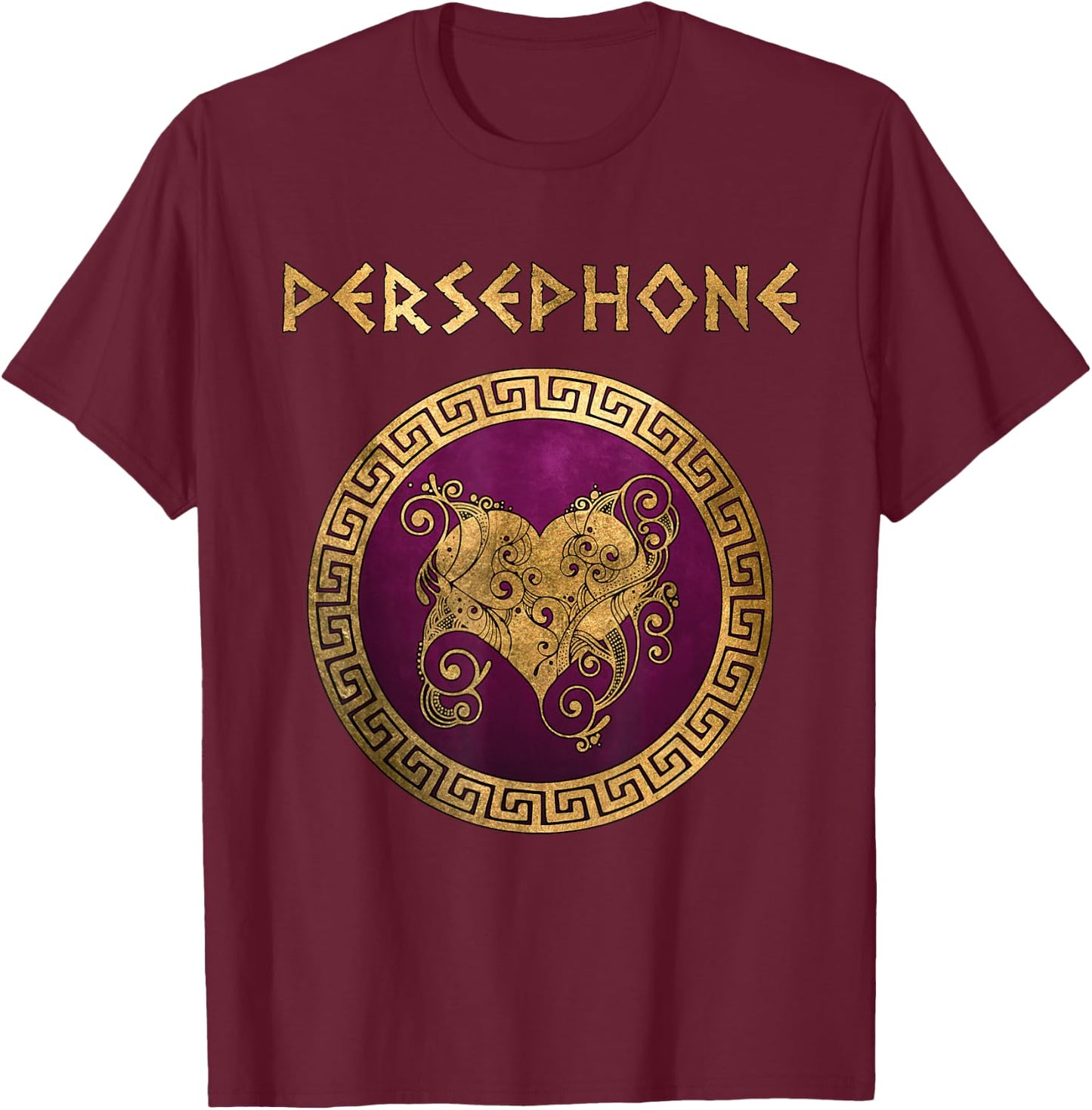 Persephone Ancient Greek Goddess Symbol T-Shirt - T-Shirt | Maroon