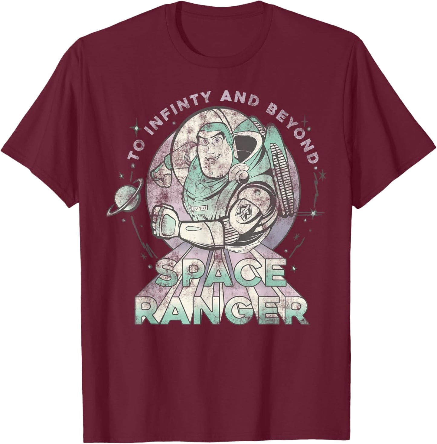 Disney Pixar Toy Story Buzz Lightyear Space Ranger Portrait T-Shirt - T-Shirt | Maroon