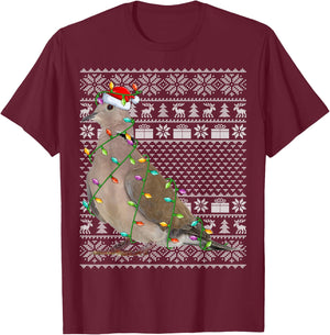 Mourning Dove Bird Lover Santa Ugly Mourning Dove Christmas T-Shirt - T-Shirt | Maroon