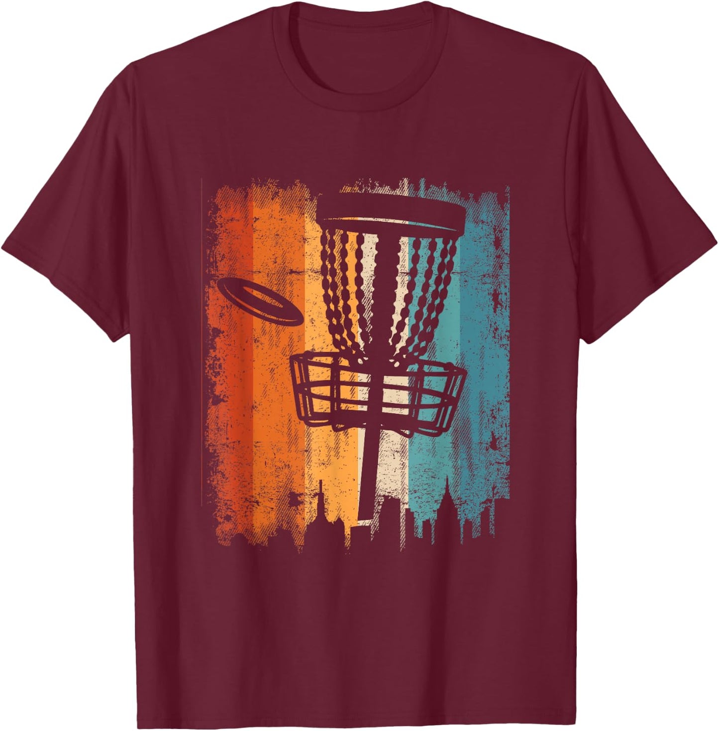 Disc Golf Clothing Retro Vintage Frisbee T-Shirt - T-Shirt | Maroon